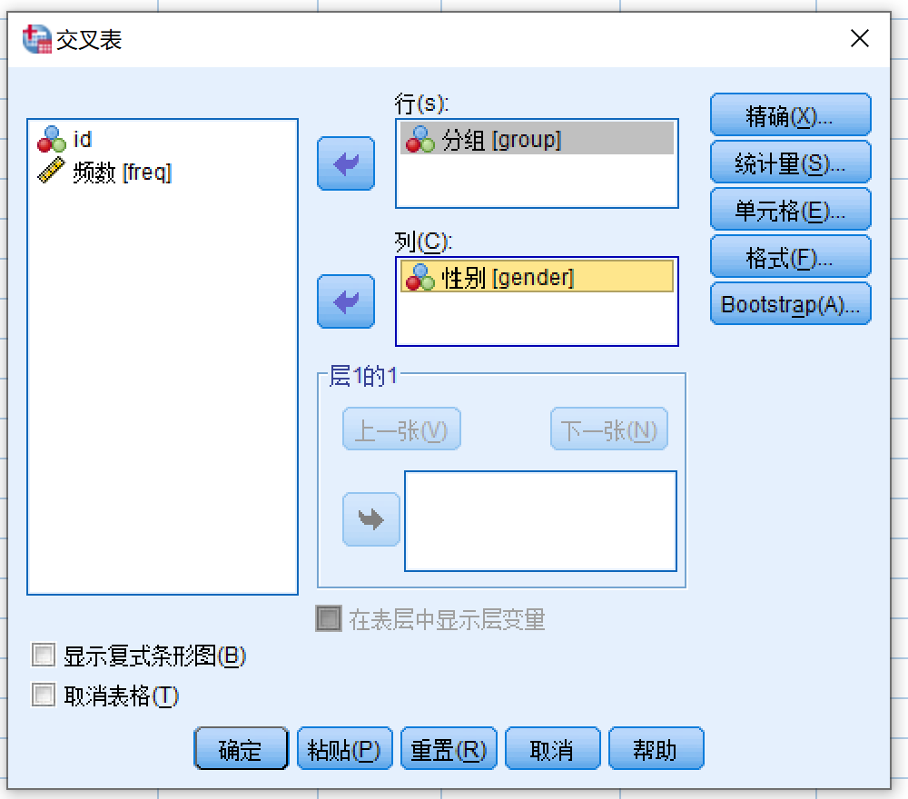 交叉表